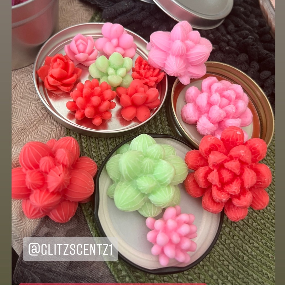 I hand pour soy candle wax melts I customize to your liking ! They are 8 for $10